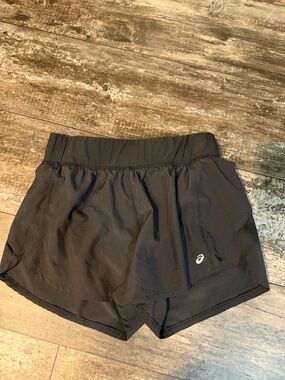 ASICS Women's Black Athletic Running Shorts with Liner